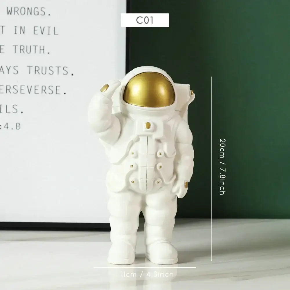 Silver Astronaut Figurine