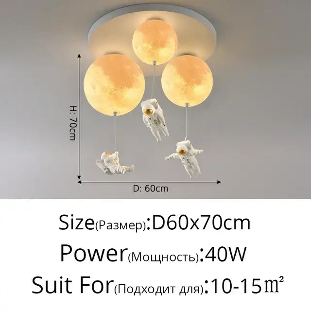 Moon Globe Ceiling Light