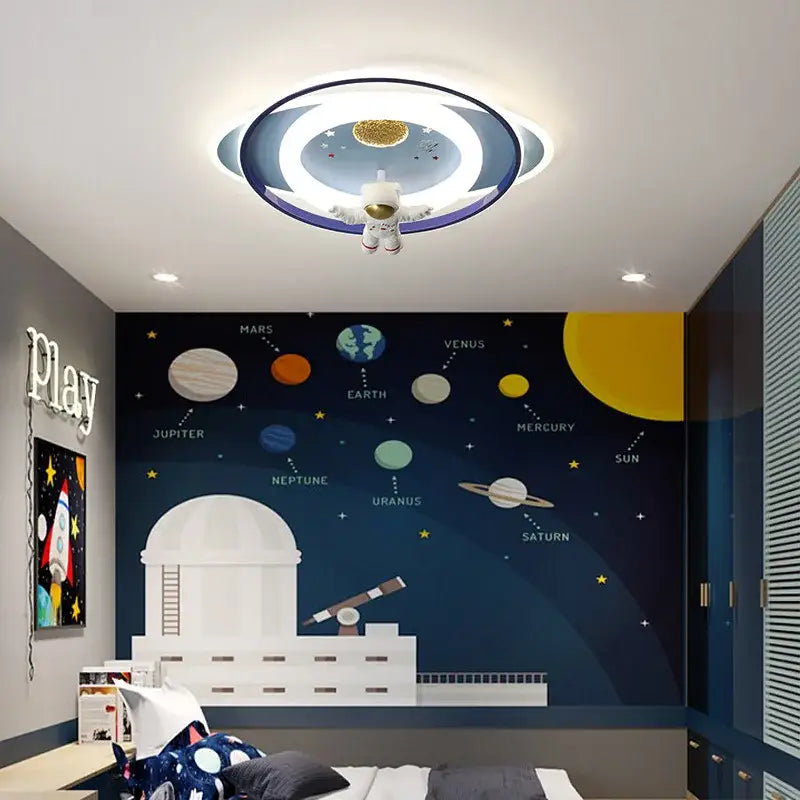 Blue Rocket Ceiling Light