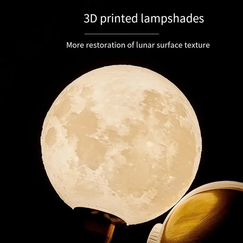 White Gold Astronaut Lamp