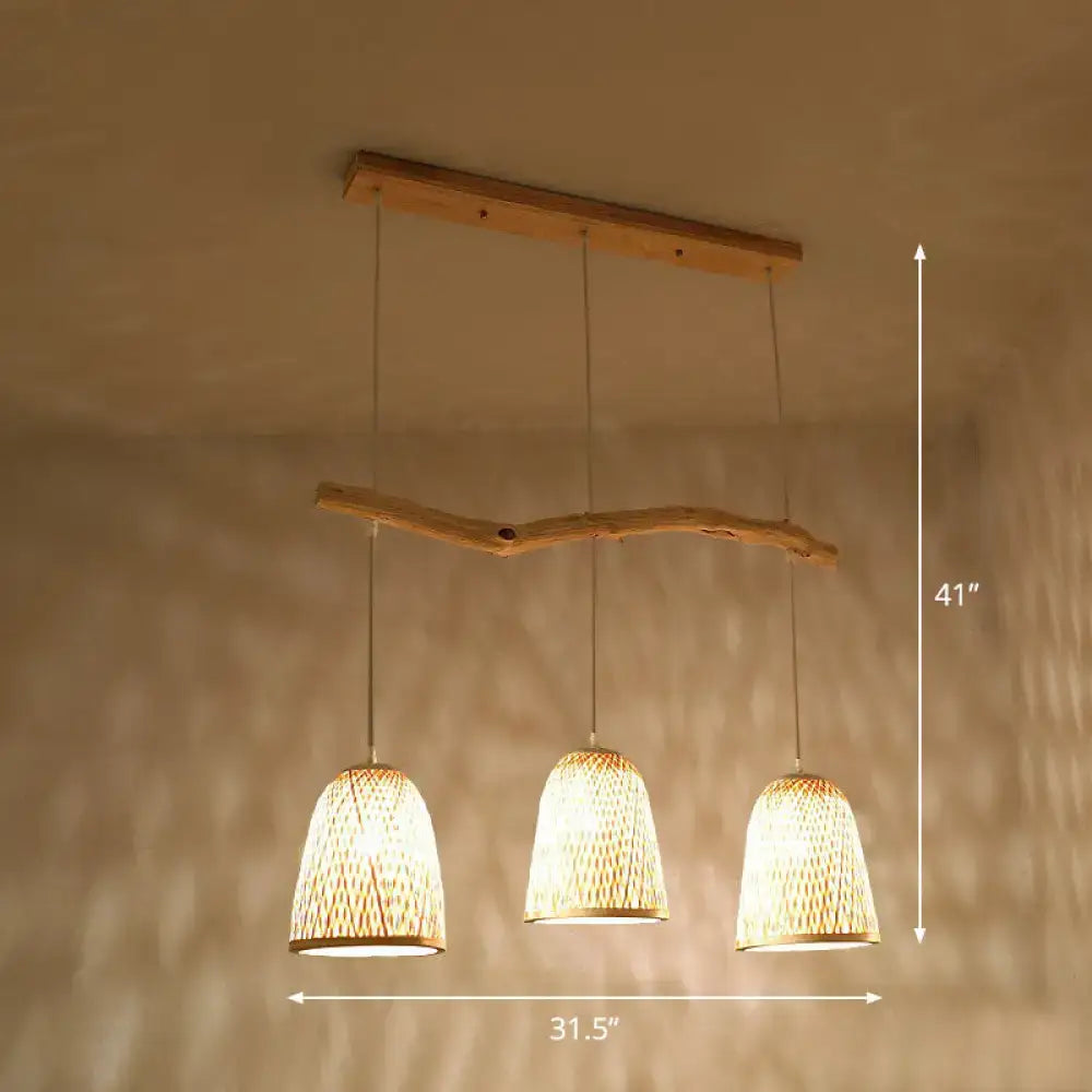 Bamboo Wood Pendant Light