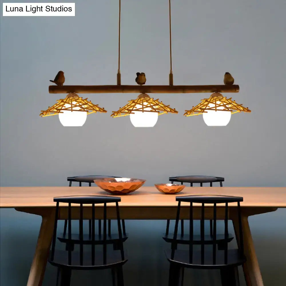 Bamboo Globe Pendant Light