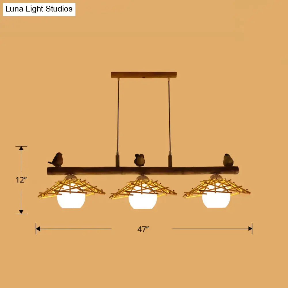 Bamboo Globe Pendant Light