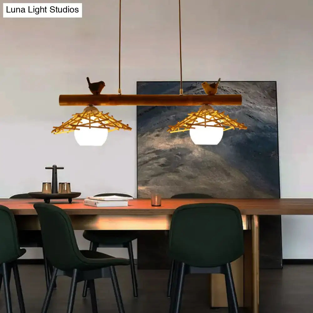 Bamboo Globe Pendant Light
