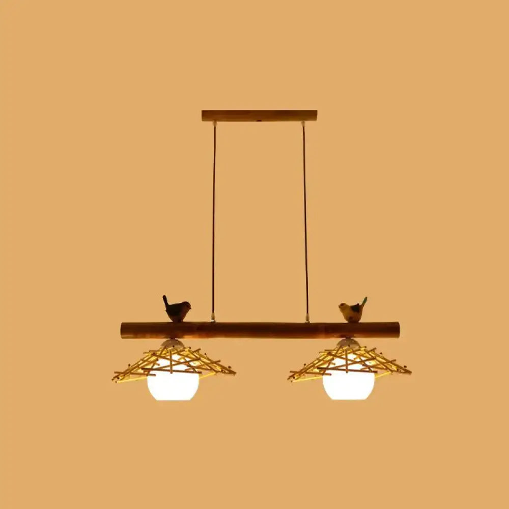 Bamboo Globe Pendant Light