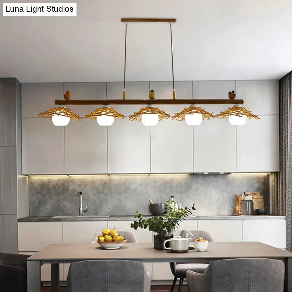 Bamboo Globe Pendant Light