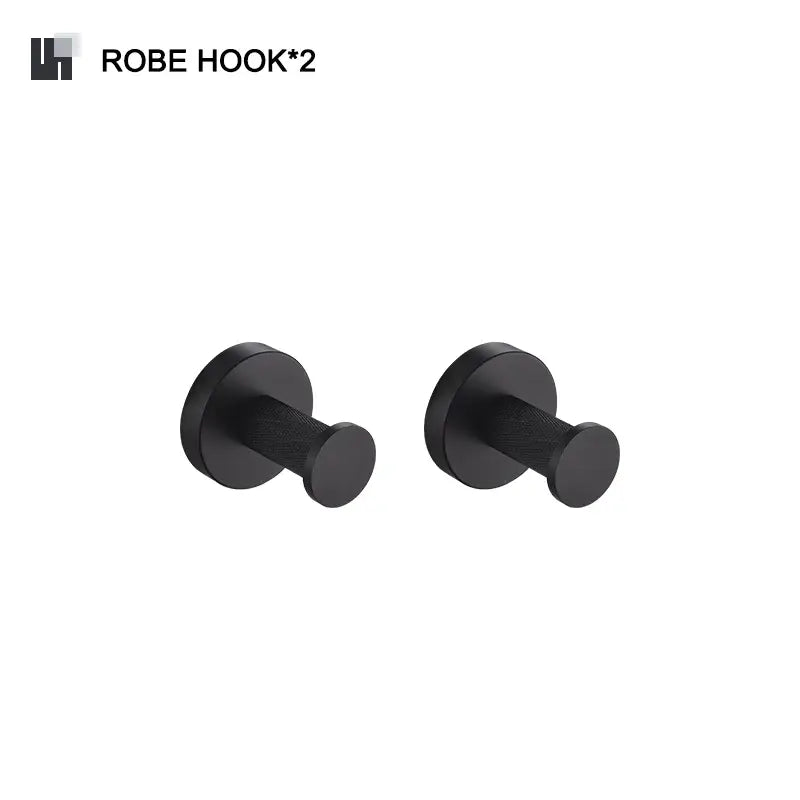 Black Glass Bathroom Set
