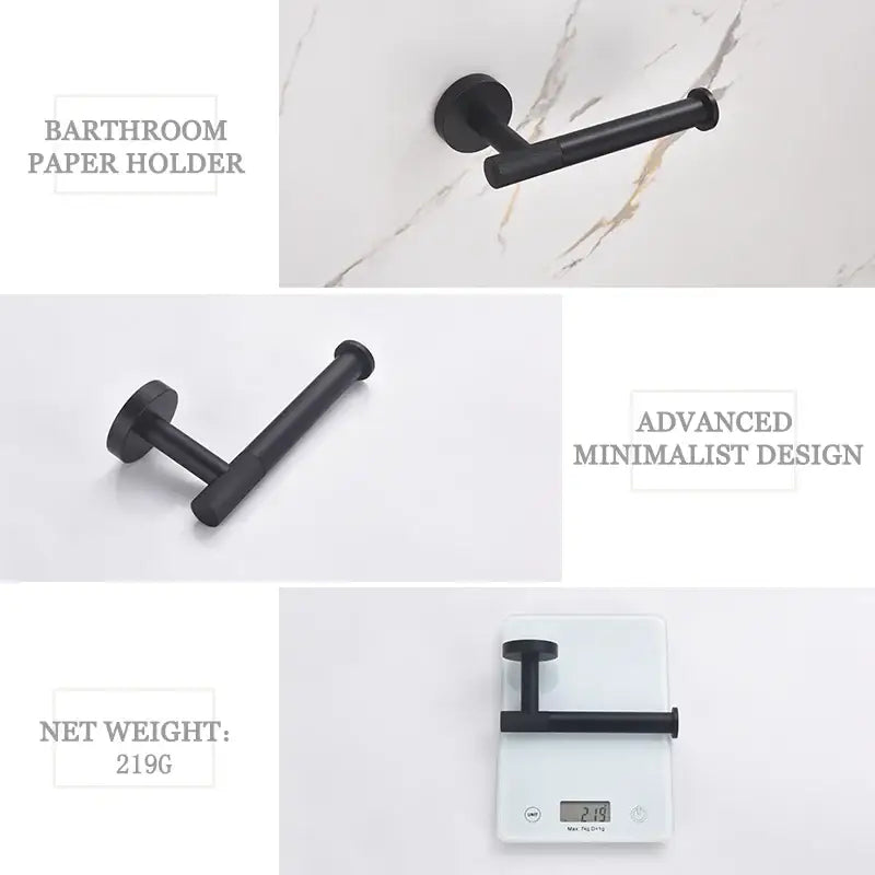 Black Glass Bathroom Set