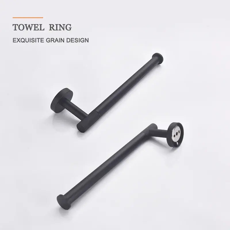 Black Glass Bathroom Set