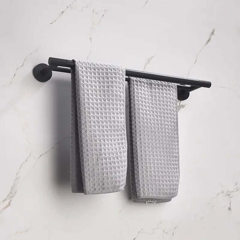 Black Glass Bathroom Set