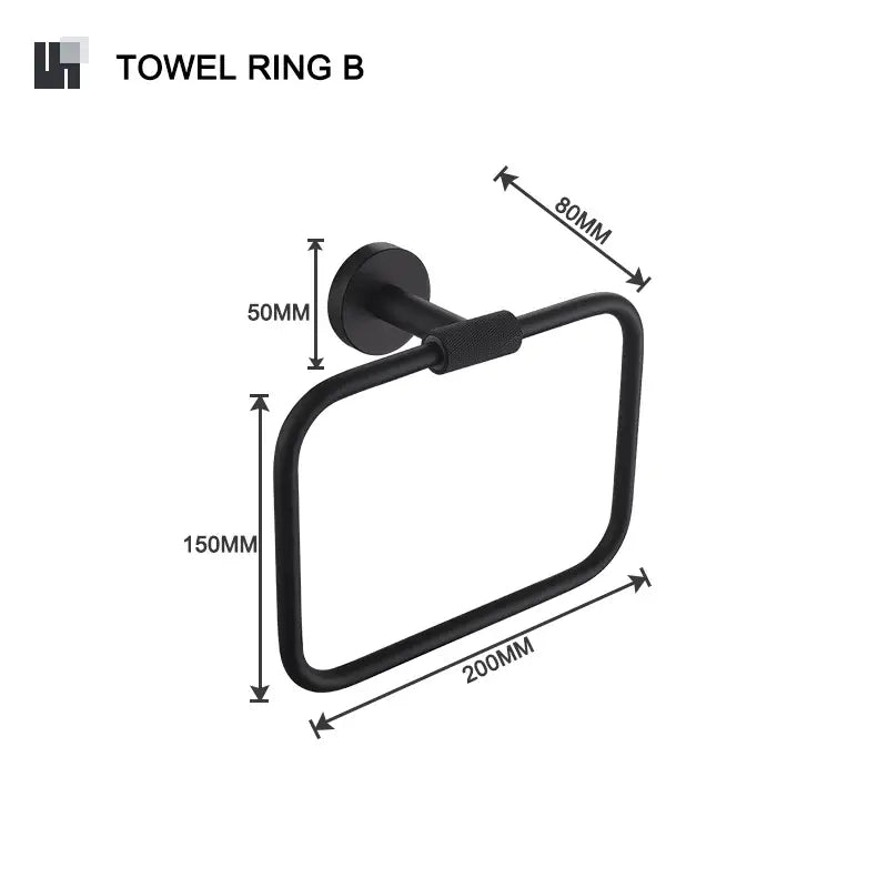 Black Glass Bathroom Set