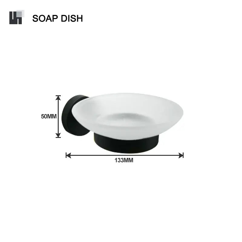 Black Glass Bathroom Set