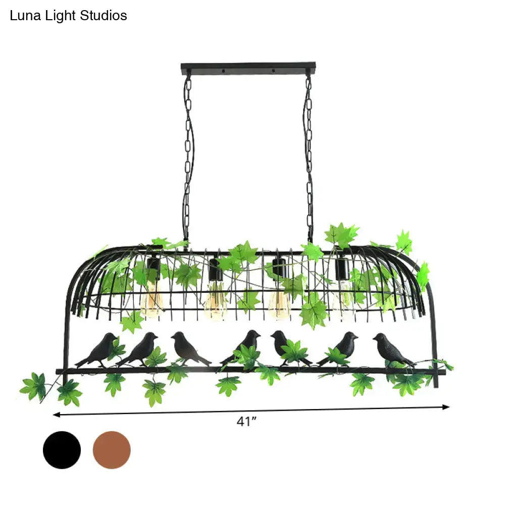 Gold Birdcage Pendant Light