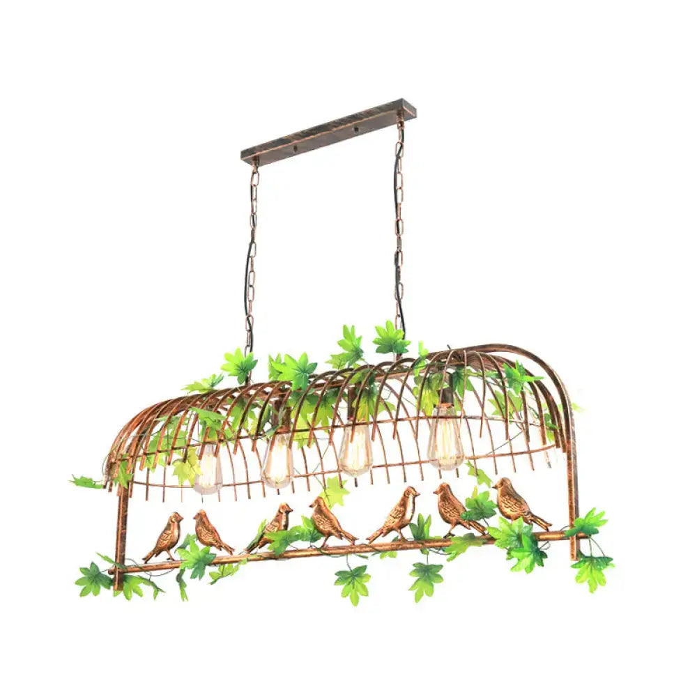 Gold Birdcage Pendant Light