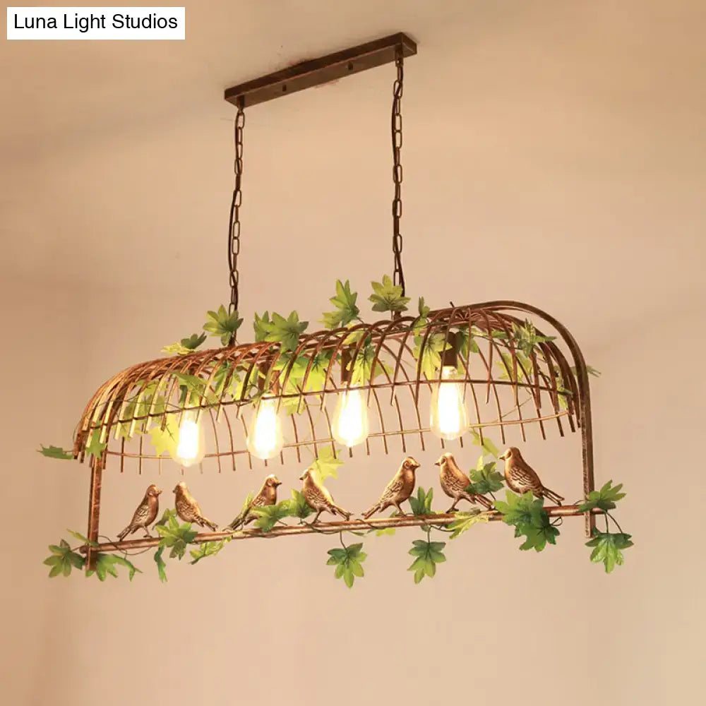 Gold Birdcage Pendant Light