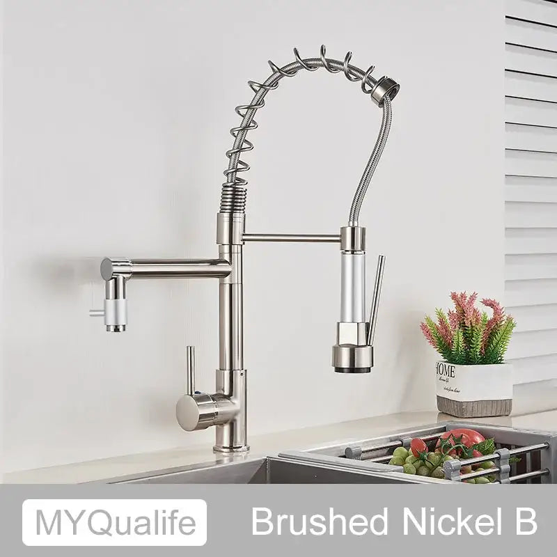 Black Brass Dual Spout Faucet