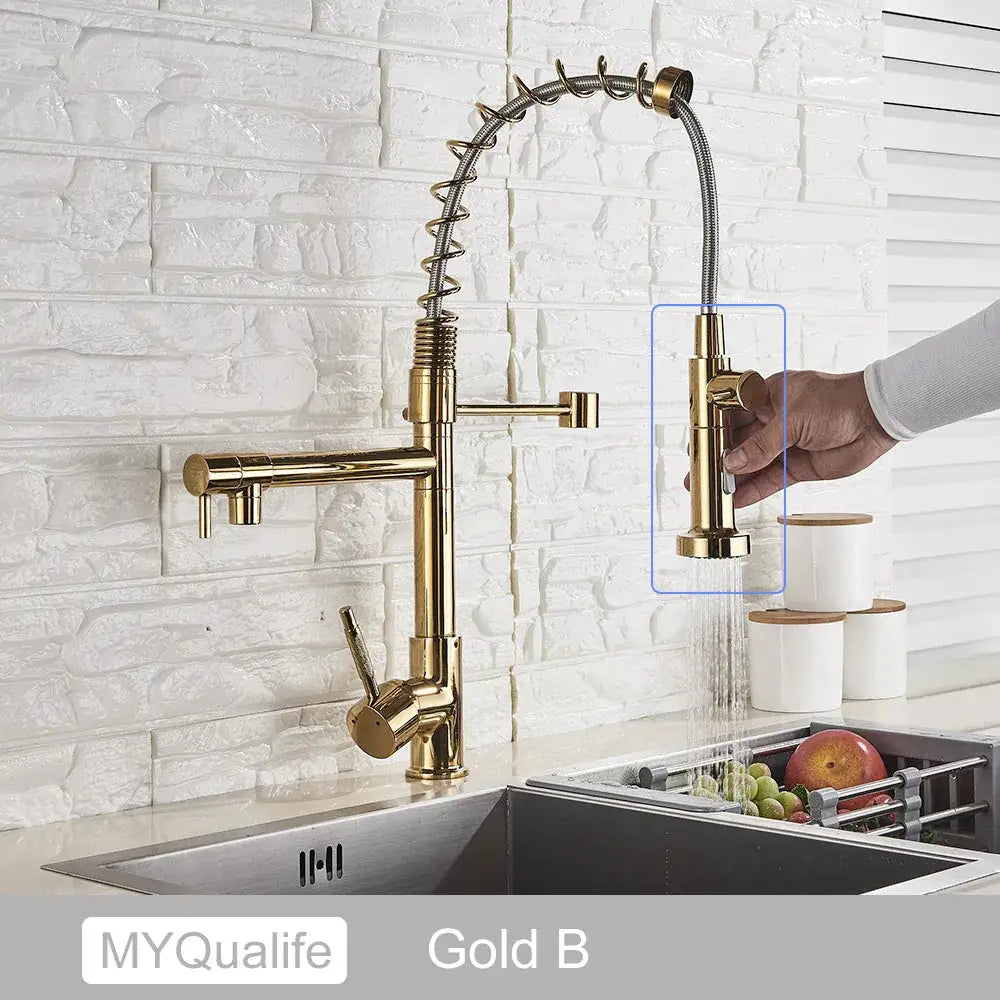 Black Brass Dual Spout Faucet