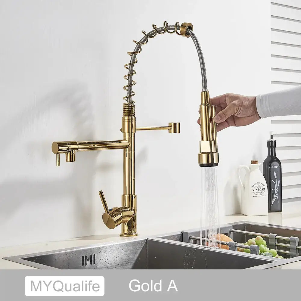 Black Brass Dual Spout Faucet