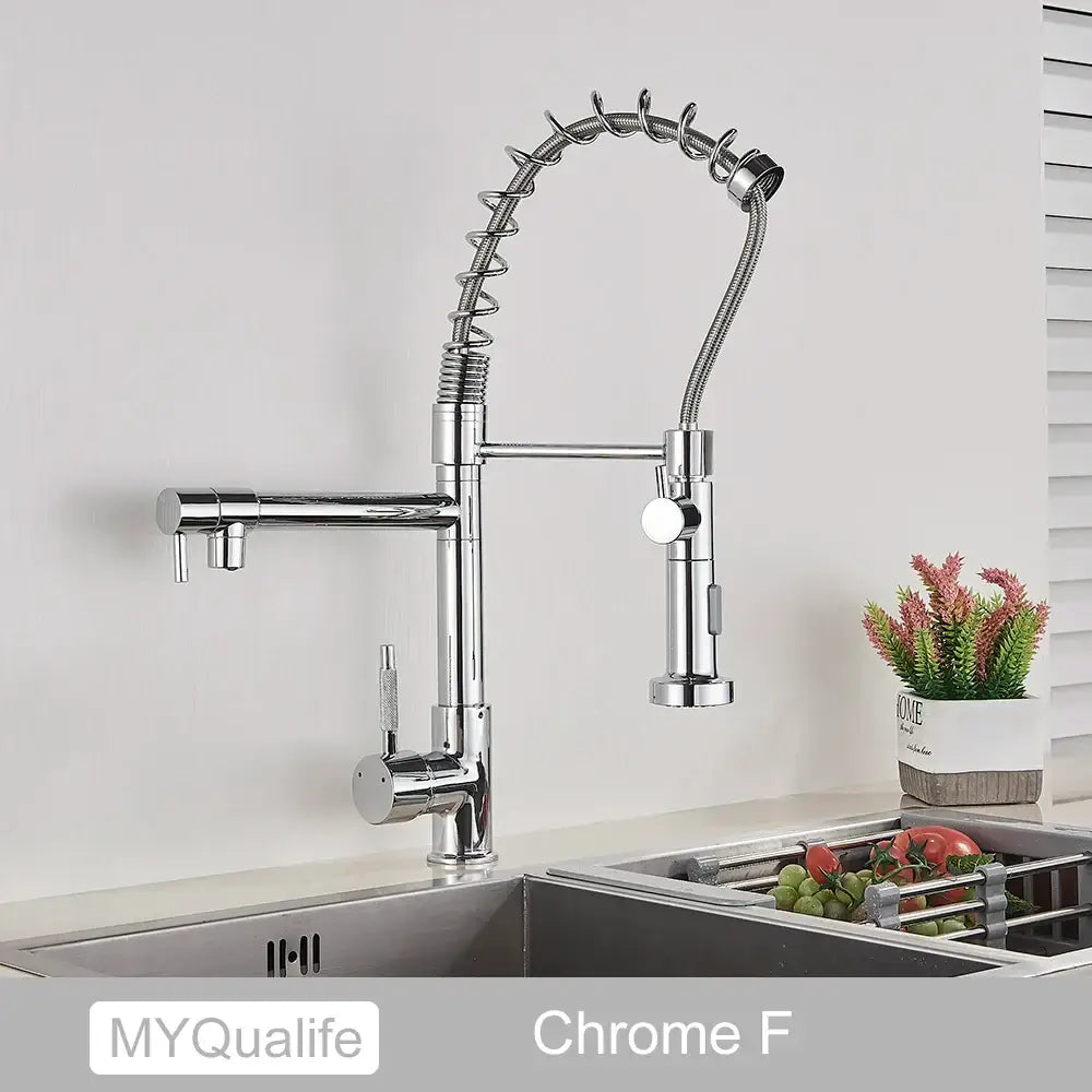 Black Brass Dual Spout Faucet