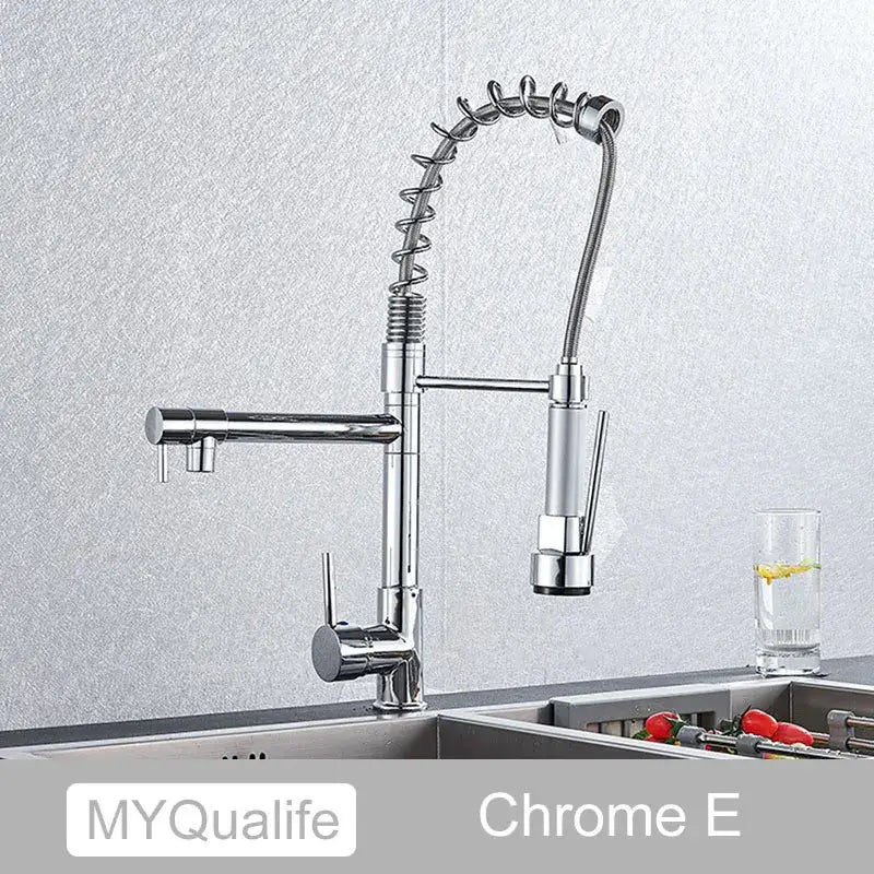 Black Brass Dual Spout Faucet