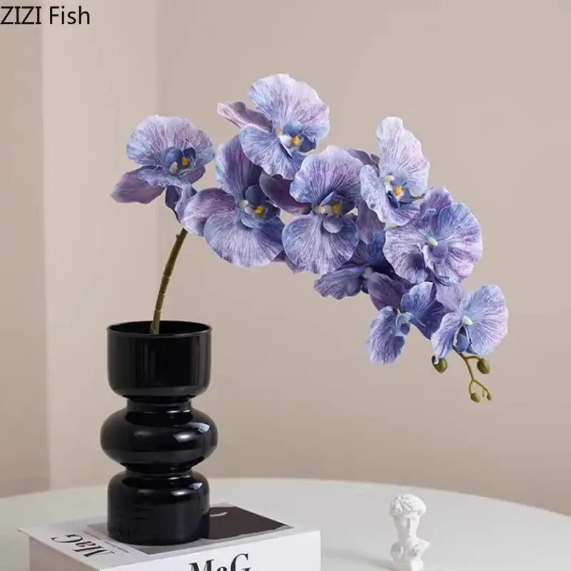 Purple Orchid Glass Vase