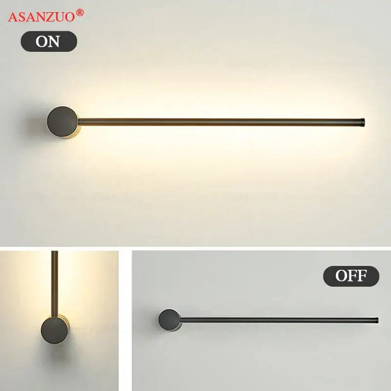 Black Gold Wall Sconce Aluminum 55cm
