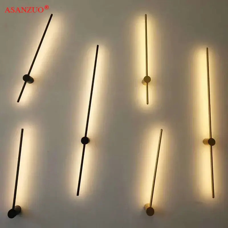 Black Gold Wall Sconce Aluminum 55cm