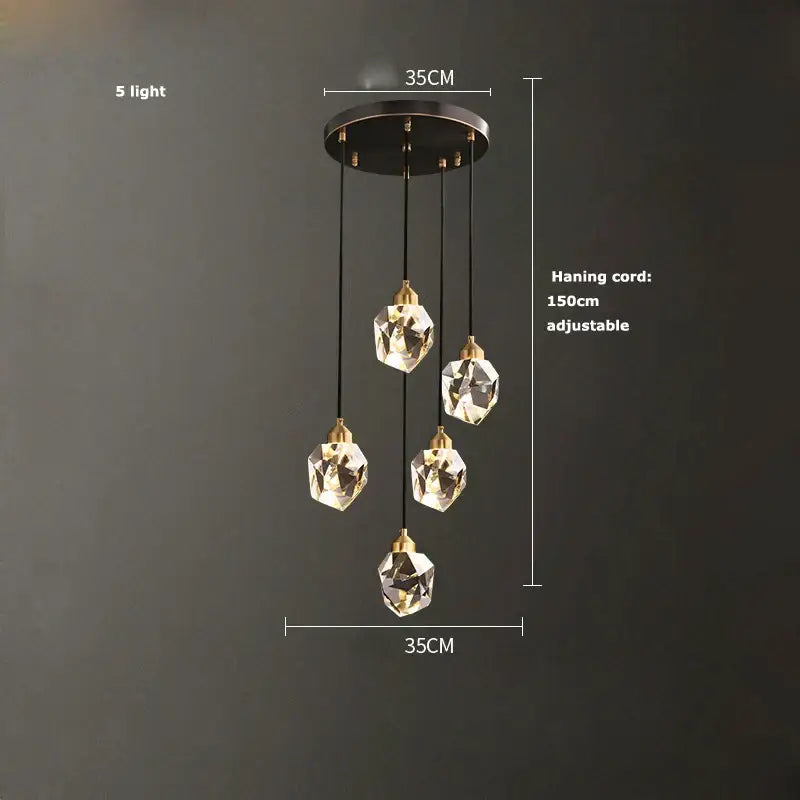 Black Gold Crystal Chandelier 18-Light Wall Ceiling