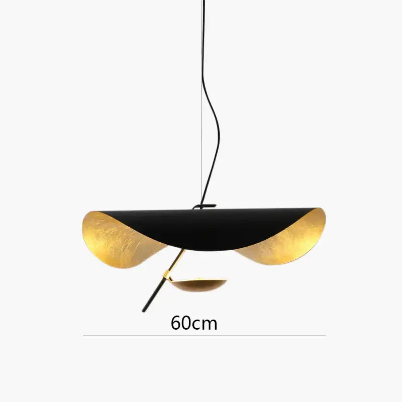 Black Gold 60cm Glass Pendant Light