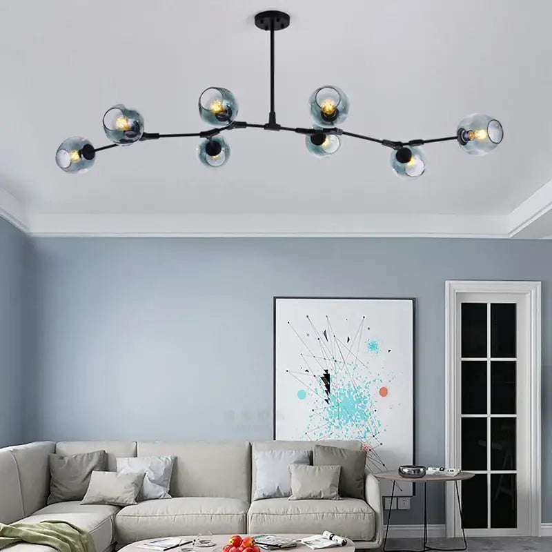 Green Glass Pendant Chandelier