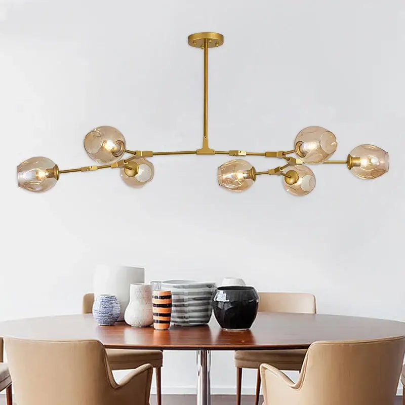 Green Glass Pendant Chandelier