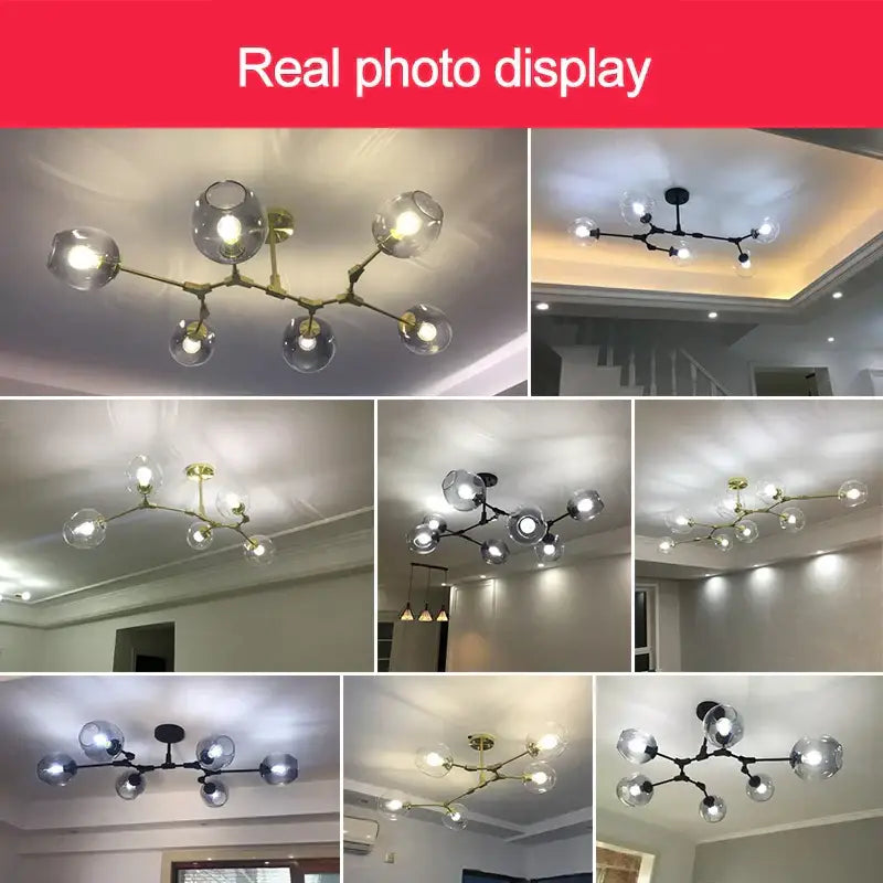 Green Glass Pendant Chandelier