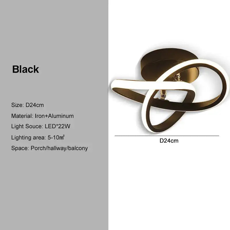 Black Gold Geometric Ceiling Light