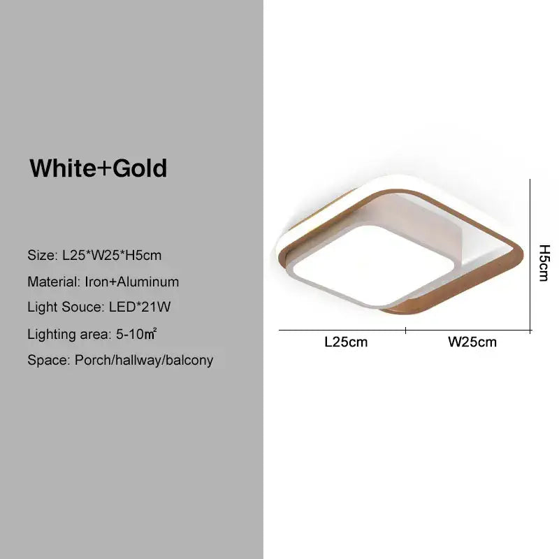 Black Gold Geometric Ceiling Light