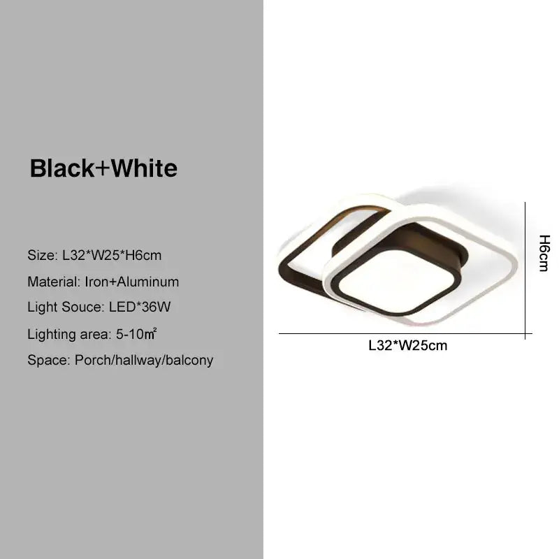 Black Gold Geometric Ceiling Light