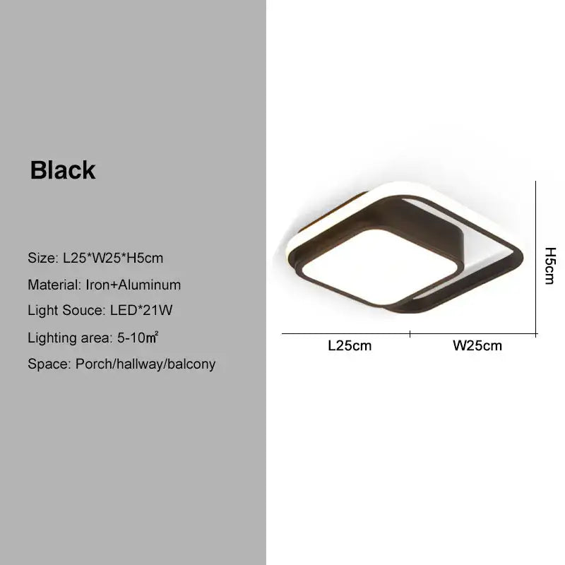 Black Gold Geometric Ceiling Light