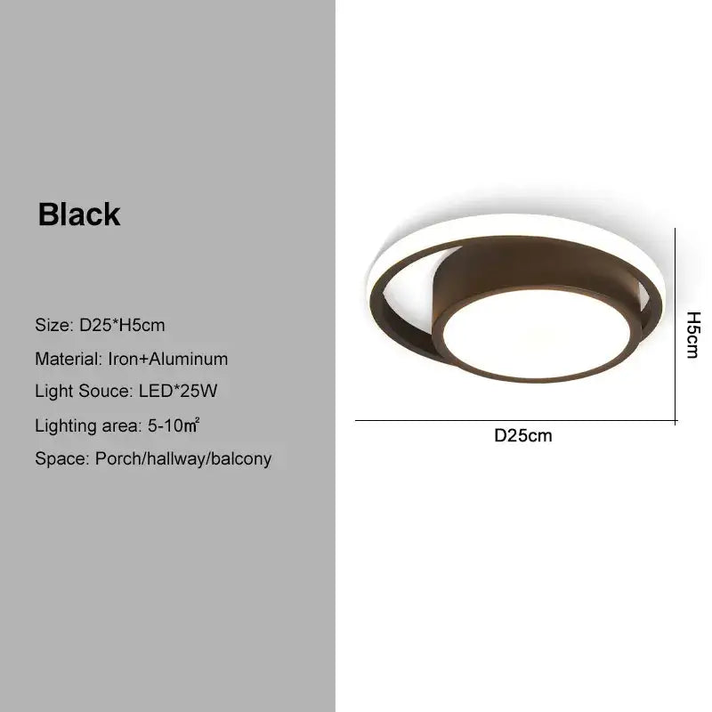 Black Gold Geometric Ceiling Light
