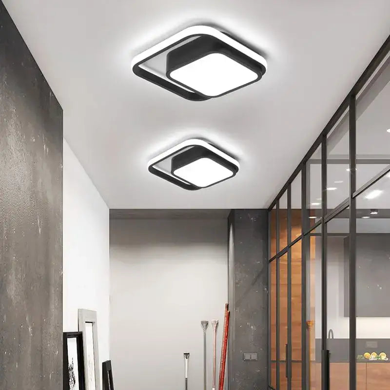 Black Gold Geometric Ceiling Light