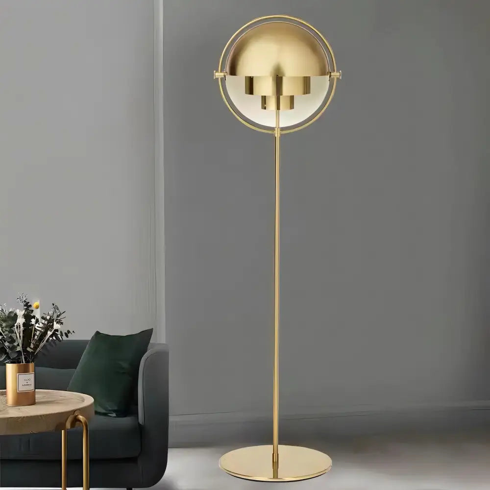 Black Gold Iron Floor Lamp 165cm