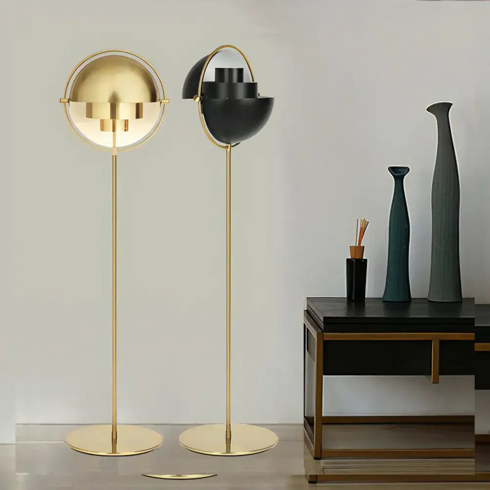 Black Gold Iron Floor Lamp 165cm