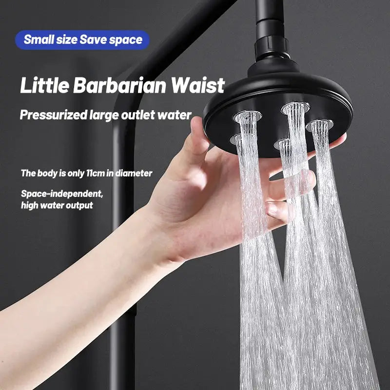 Black Rotatable Rainshower Head