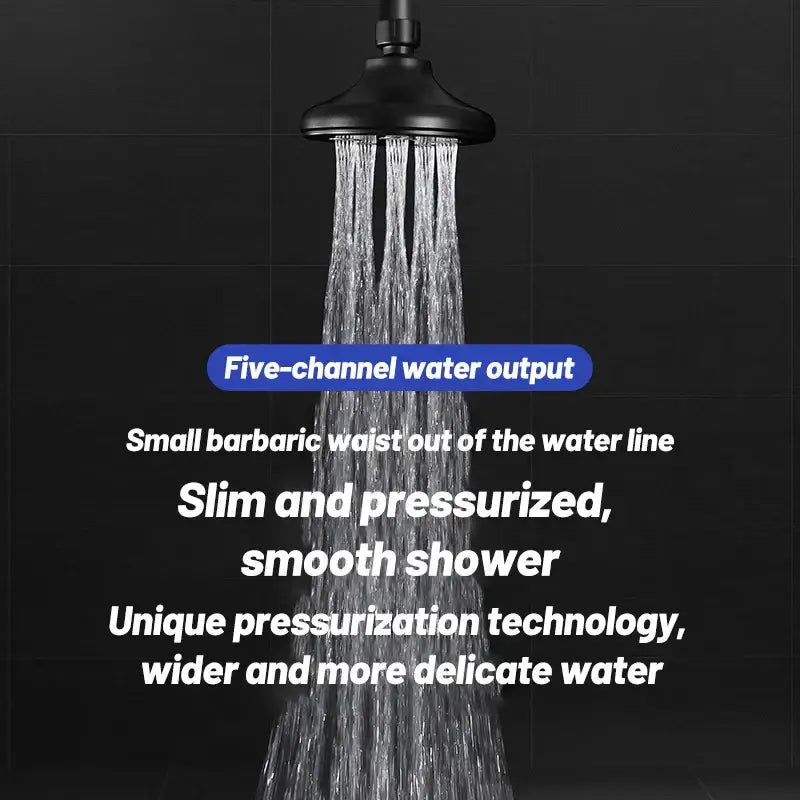 Black Rotatable Rainshower Head