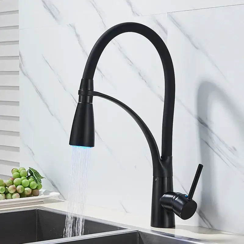 Chrome LED Pull Down Faucet