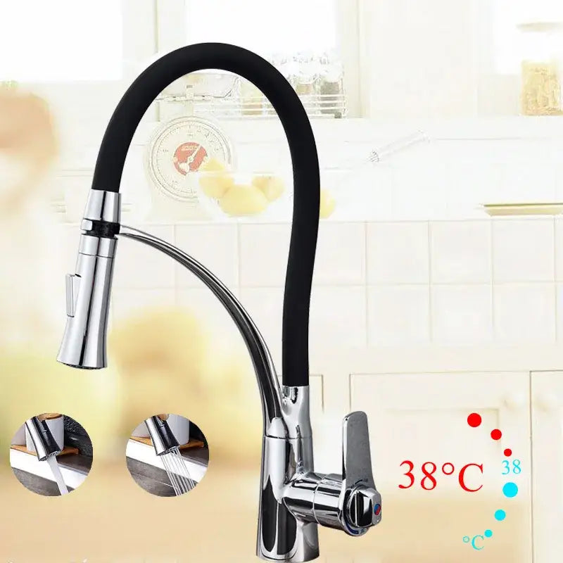 Chrome Pull-Out Mixer Faucet