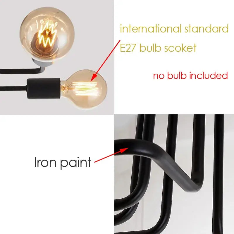 Black Iron Ceiling Light