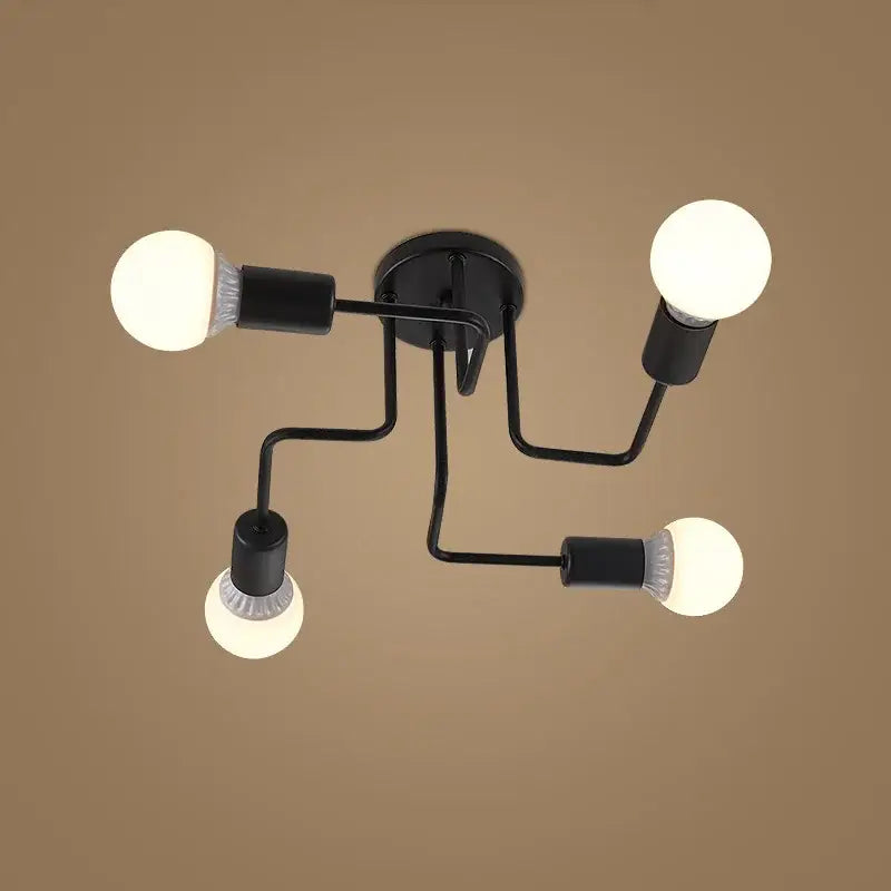 Black Iron Ceiling Light