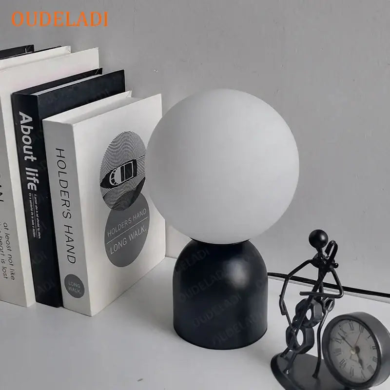 Black Iron Glass Lamp