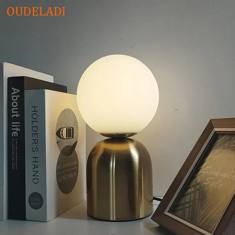 Black Iron Glass Lamp