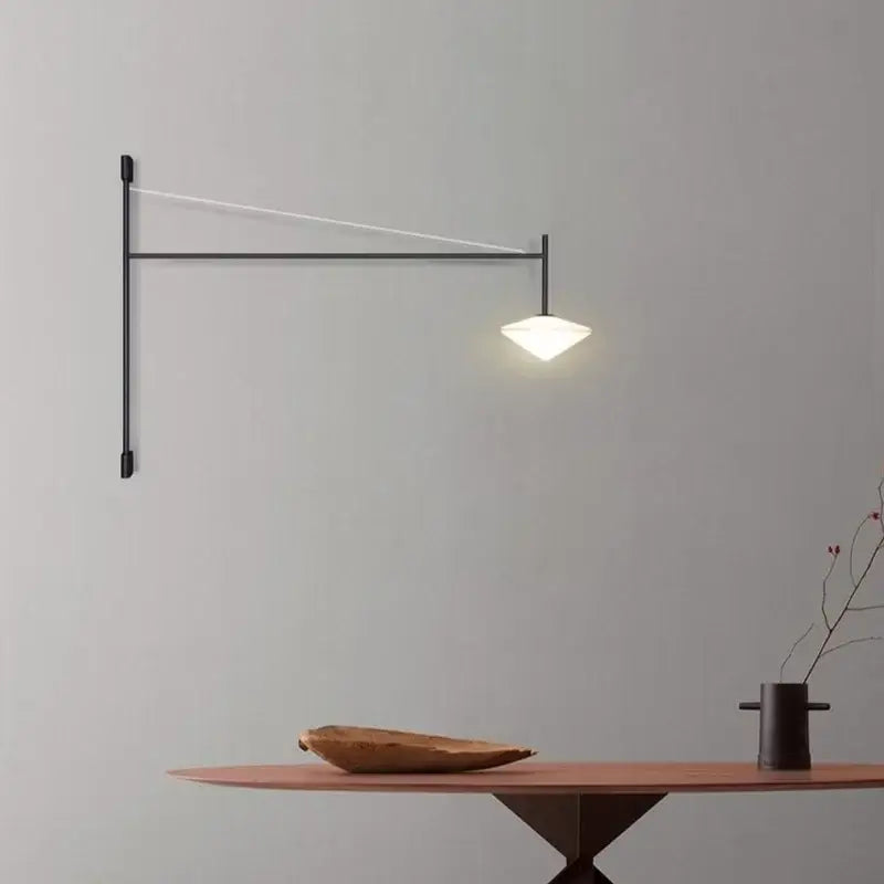 Black Iron Long Wall Lamp