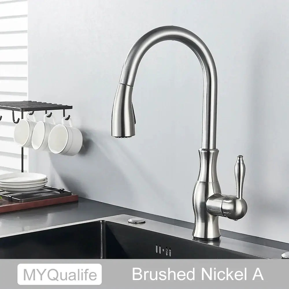 Black Pull-Down Spray Faucet